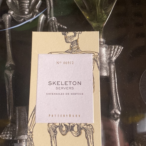 Pottery Barn Spooky Silver Metal Boxed Serving Set 💀 - Picture 5 of 12